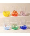 JULIENNE, lot de 6 verres en verre soufflé à motifs | Murano Store