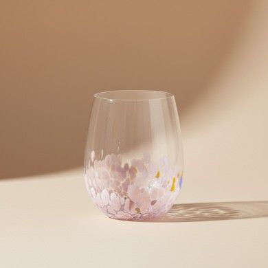 JULIENNE, lot de 6 verres en verre soufflé à motifs | Murano Store