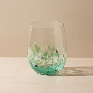 JULIENNE, lot de 6 verres en verre soufflé à motifs | Murano Store