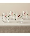 PAULIE, Set de 4 vasos de cristal soplado con lunares | Murano Store