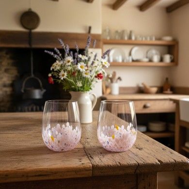 JULIENNE, Set mit 6 Gläsern aus mundgeblasenem Glas mit Flecken | Murano Store