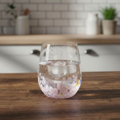 JULIENNE, lot de 6 verres de table en verre soufflé à motifs | Murano Store