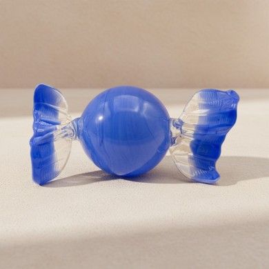 LUNA | Caramelos de cristal de Murano en pasta azul
