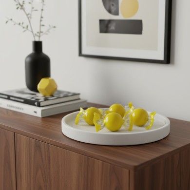 LUNA | Bonbons en verre de Murano en pâte jaune