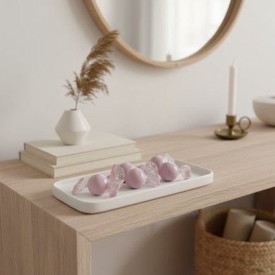 LUNA | Murano glass candies in pink paste