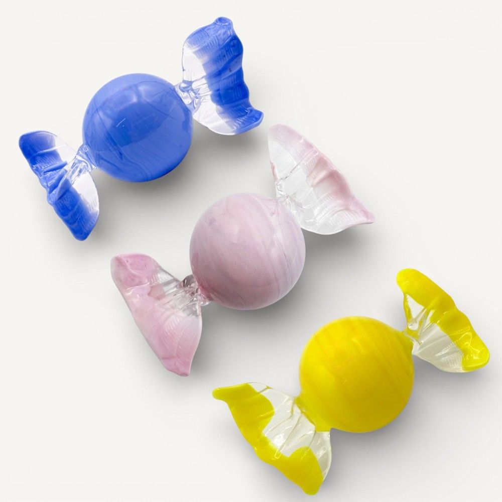 LUNA | Caramelle assortite in vetro di Murano in pasta colorata
