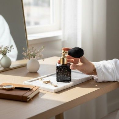 KETTY | Flacon à parfum noir avec vaporisateur | Murano Store