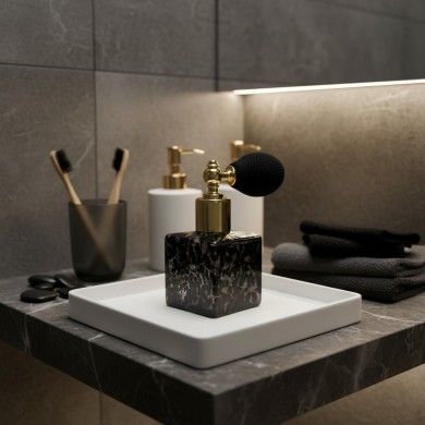 KETTY | Frasco preto para perfume com vaporizador | Murano Store