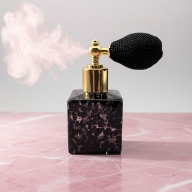 KETTY | Schwarze Parfümflasche mit Zerstäuber | Murano Store
