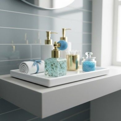 KETTY, porta perfume Celeste com aventurina | Murano Store