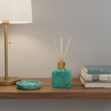 KETTY, porte-parfum en verre de Murano avec aventurine | Murano Store