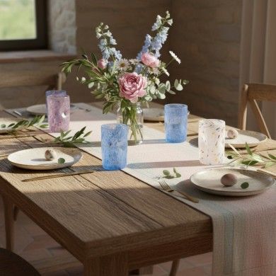 « Goti » PIERRE en verre de Murano à taches colorées | Verres artisanaux