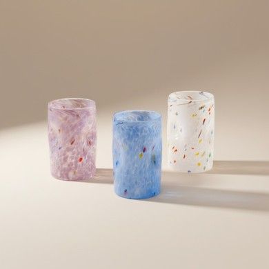 « Goti » PIERRE en verre de Murano à taches colorées | Verres artisanaux