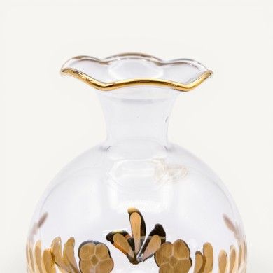 RAFFAELLA | Pequeña botella de cristal y oro | Murano Store