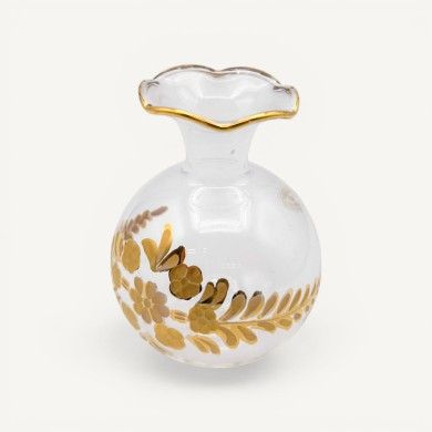 RAFFAELLA | Kleine Flasche aus Kristall und Gold | Murano Store