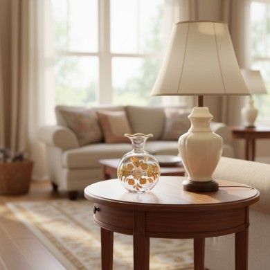 RAFFAELLA | Kleine Flasche aus Kristall und Gold | Murano Store