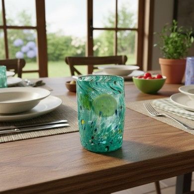 « Goti » PIERRE en verre de Murano à taches colorées | Verres artisanaux