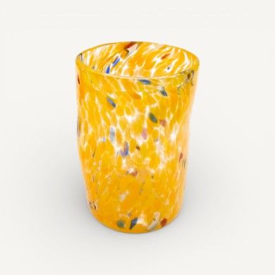 „Goti“ PIERRE aus Muranoglas mit farbigen Flecken | Handgefertigte Gläser