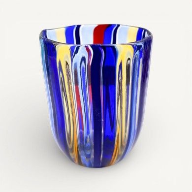 CANNE glasses in Murano glass | Goblets with colored rods