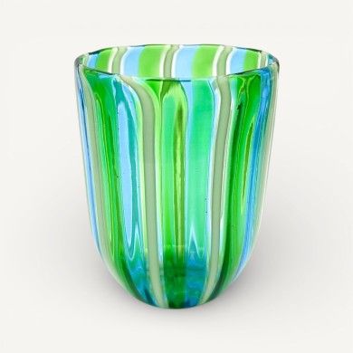CANNE glasses in Murano glass | Goblets with colored rods