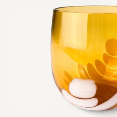 BURCI, Copos de design em vidro Murano cor âmbar | Murano Store