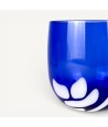 BURCI, Bicchieri di design in vetro Murano blu con pasta di vetro