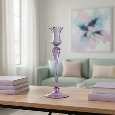Porta-velas DALIA em vidro soprado | Decorações de mesa primaveris