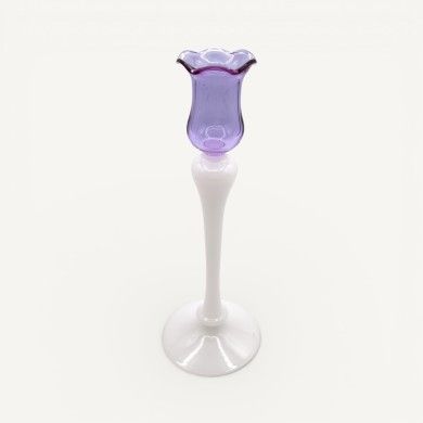Portacandele CLEDIS em vidro soprado bicolor | Design elegante