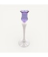 Bougeoir CLEDIS en verre soufflé bicolore | Design élégant