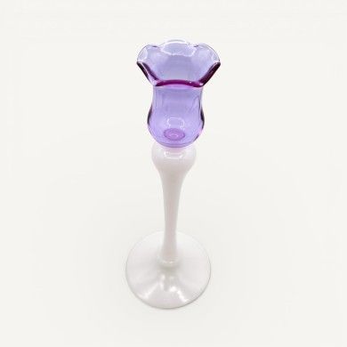CLEDIS candle holder in two-tone blown glass | Elegant design