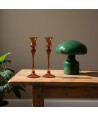 Porta-velas DALIA em vidro soprado | Decorações de mesa primaveris
