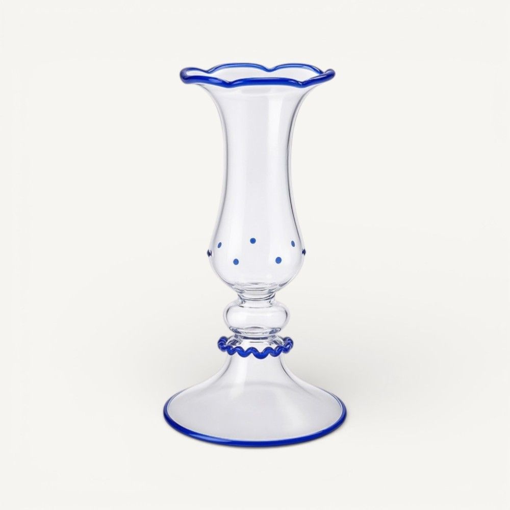 LUCIA | Bougeoir classique en verre cristal | Murano Store