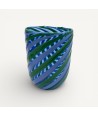 RIVOLTO, Murano glass goblets with colorful spiral-twisted stems