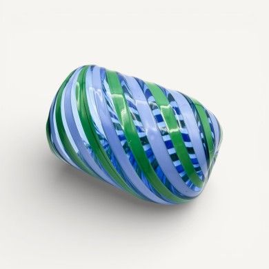 RIVOLTO, gouttes en verre de Murano avec des tiges torsadées en spirale colorées