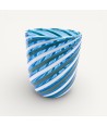 RIVOLTO, Murano glass goblets with colorful spiral-twisted stems