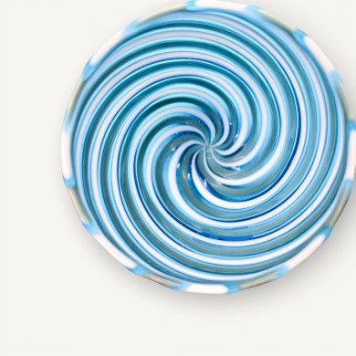 RIVOLTO, gouttes en verre de Murano avec des tiges torsadées en spirale colorées