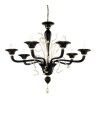 CALIFÓRNIA - Lustre preto com caracóis de OURO