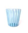MATHERA - Set of 6 ribbed colored water glasses