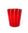 MATHERA - Set of 6 ribbed colored water glasses