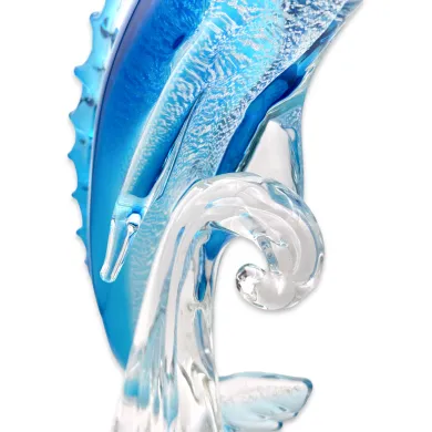 BLUE | Marlin aigue-marine argenté | Collection animaux | Murano-Store