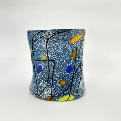 POLLOCK | Copos azul meia-noite, azul claro e água-marinha | Murano-Store