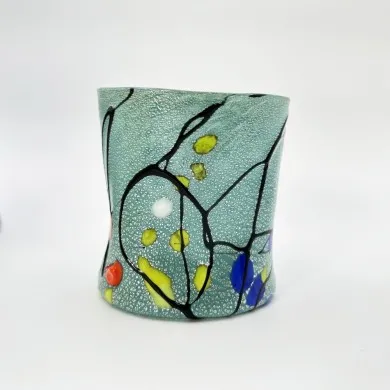 POLLOCK | Copos azul meia-noite, azul claro e água-marinha | Murano-Store