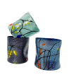 POLLOCK | Copos azul meia-noite, azul claro e água-marinha | Murano-Store