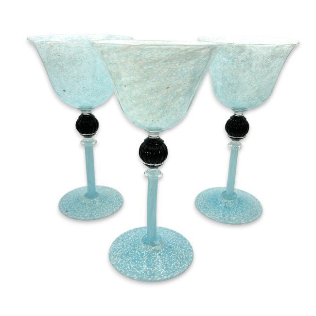 AMALFI - Murano Glass cocktail cup Azure