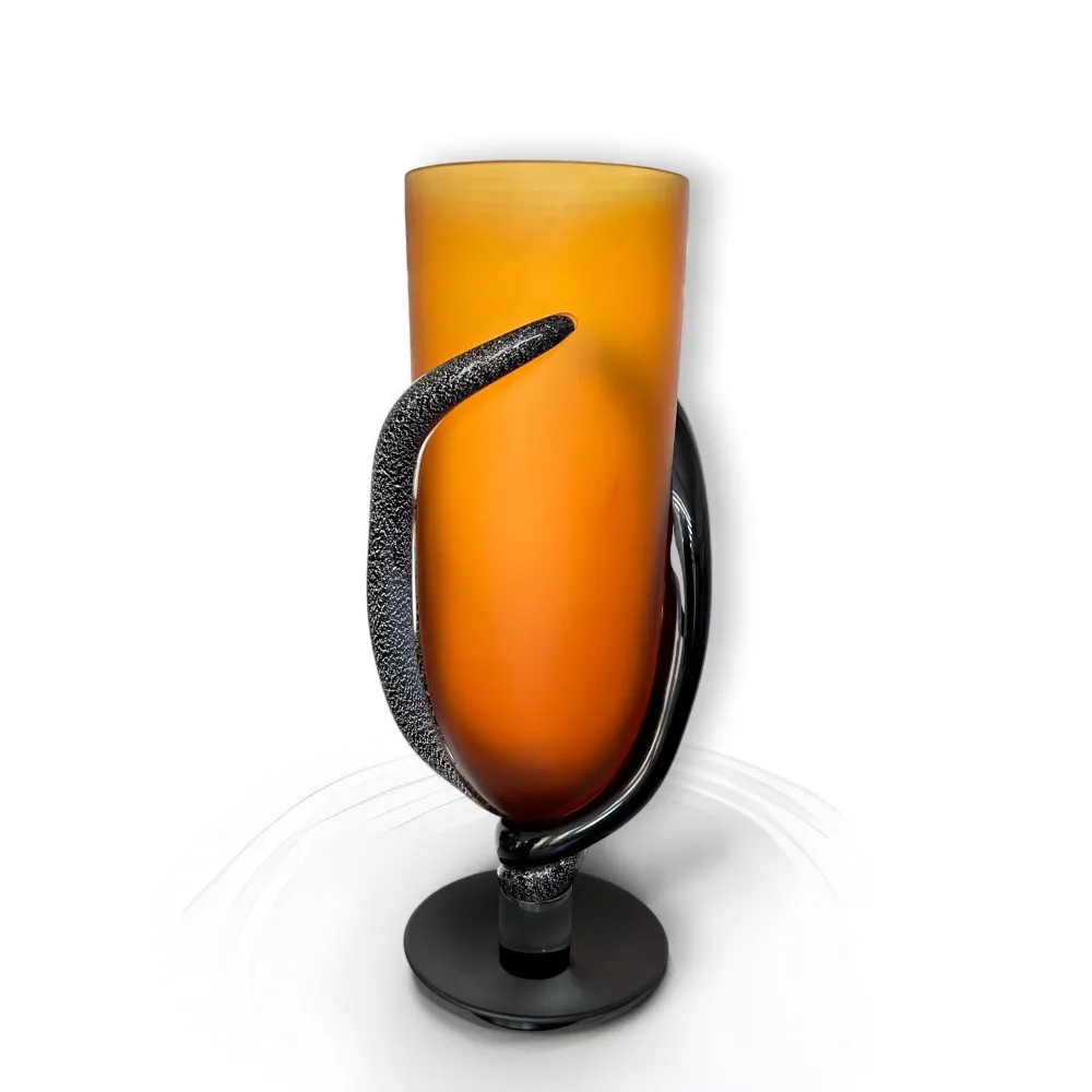 MAURICE - Vaso di design Ambra satinato con spirali