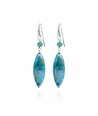 MONET | Boucles d'oreilles avec pendentif Aquamare | Murano-Store