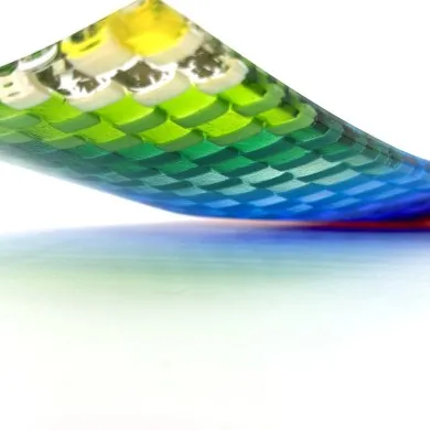 IRIDE - Multicolored centerpiece in Murano glass