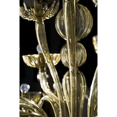 KALÌ | Luxueux lustre à 3 étages Ambre | Murano-Store