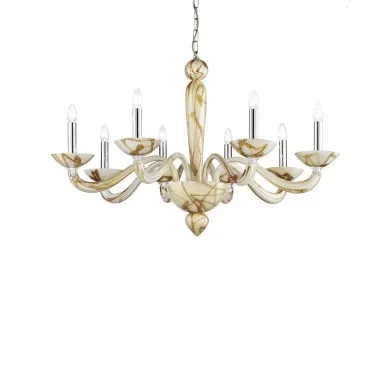 CORTECCIA & BAMBOO - Lustre com fios de âmbar