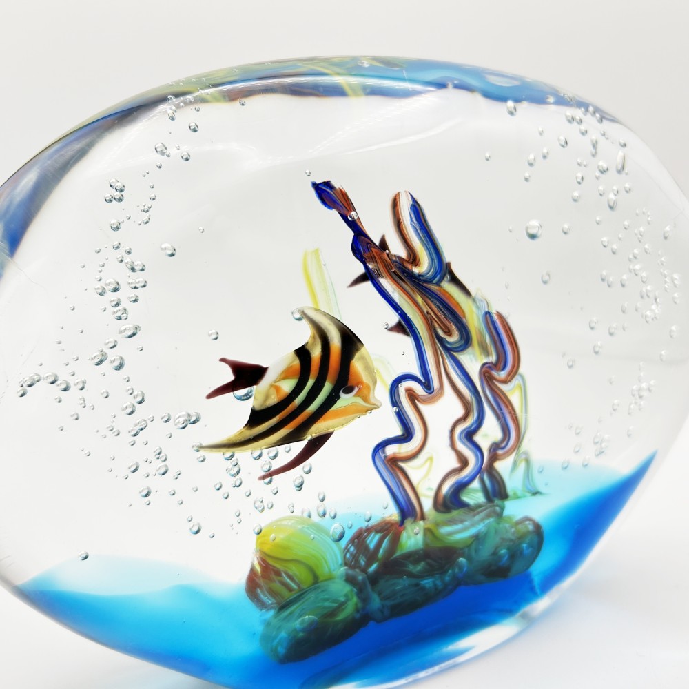 Mediterraneo - Murano Glass Aquarium With 4 Elements - Unique